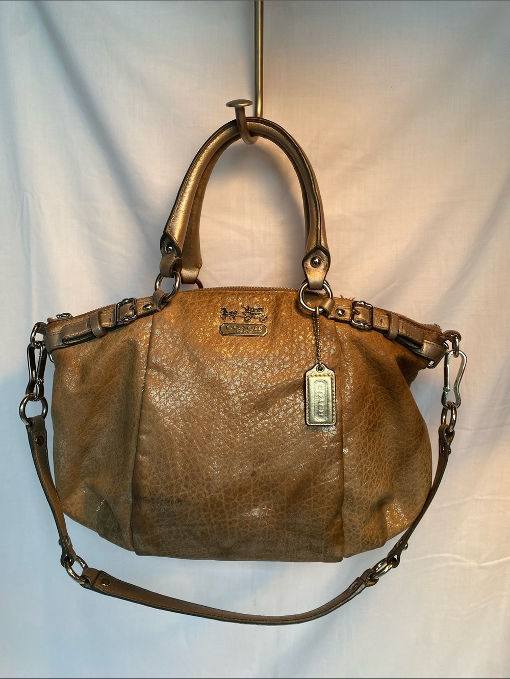 Coach 18931 Sophia Madison Leather Shoulder Satchel with Removable Strap